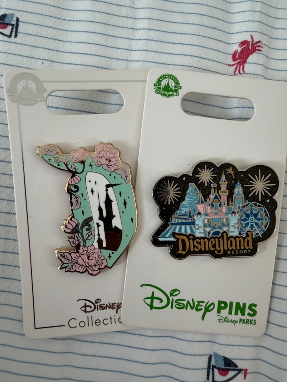 Disney Castle Pin Duo - Mint, Pink & Black